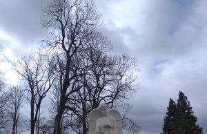 Світлина справа відтво­рює над­гробний пам’ятник Вікто­рові Матюку споруд­жений у 1937 році. Автори відомі скульптори: А Пав­лось і А. Коверко.